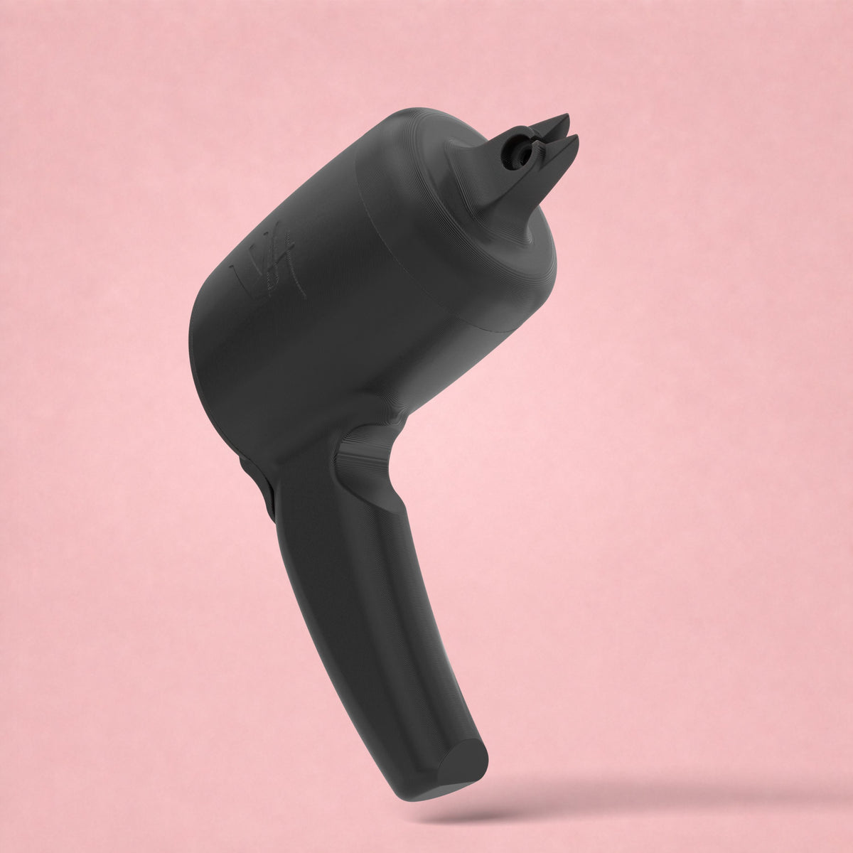 Black Velion Hair Highlight Gun professional hair lightener applicator on a pink background [gallery:black]