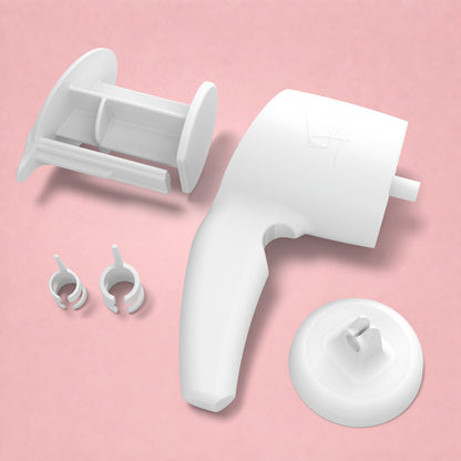 White Velion Hair Highlight Gun with pusher, cap and interchangeable applicator nozzles [gallery:white]